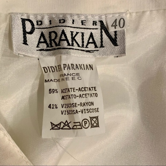 𝅺didier PARAKIAN cream color skirt. Size 40 ( US size 8). Made in France - Picture 1 of 9